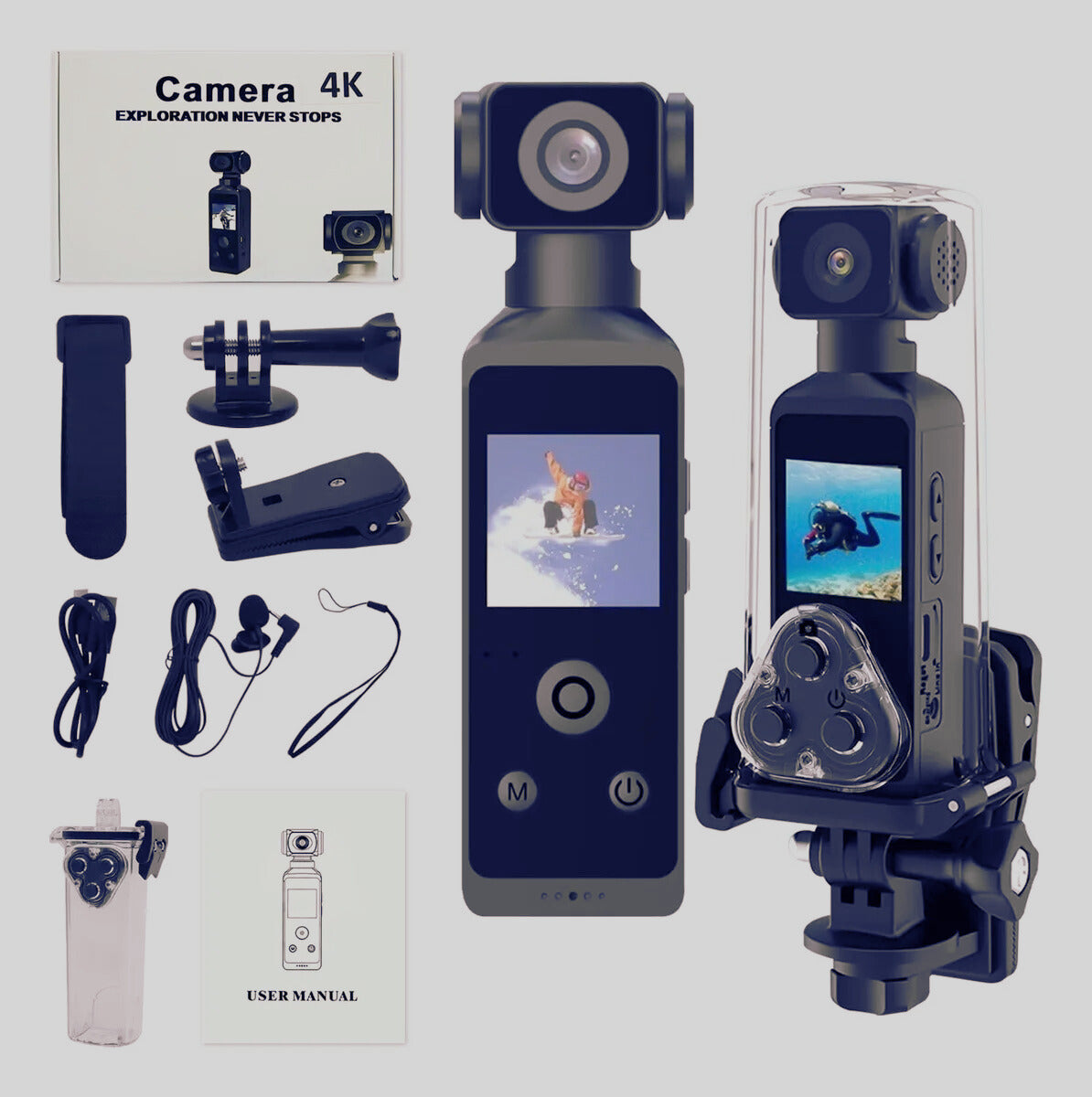 📸 CÁMARA DE ACCIÓN PORTÁTIL 4K – CAPTURA CADA AVENTURA COMO SE MERECE